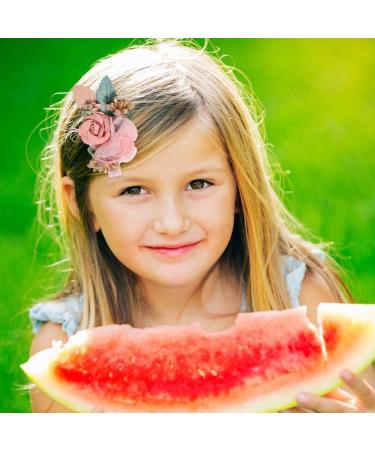 3 Pieces ArtificialFlower Hair Clips floral Barrettes Hair Bow Accessories for Women Girls Teen Gifts - Buy Online on GoSupps.com