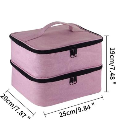 Premium Nail Polish Organizer Shell - Holds 30 Bottles & Nail Dryer Storage Bag - Pink Nail Polish Case - Buy Online on GoSupps.com