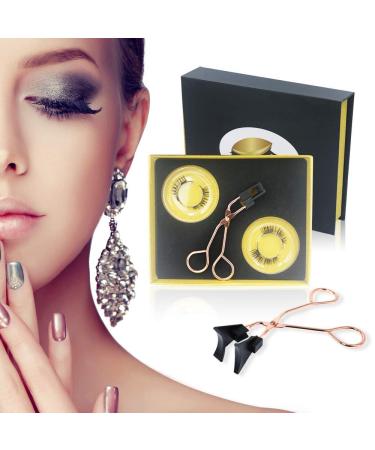 Magnetic Eyelashes Applicator Tool Kit | Glue-Free Upgrade with 2 Pairs Soft Natural-Looking False Eyelashes - Gold - Buy Online on GoSupps.com