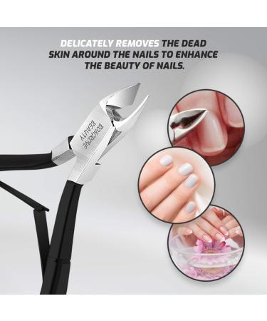Professional Cuticle Cutter & Pusher Trimmer - Nail Care Tool for Manicure & Pedicure Beauty - Buy Online on GoSupps.com