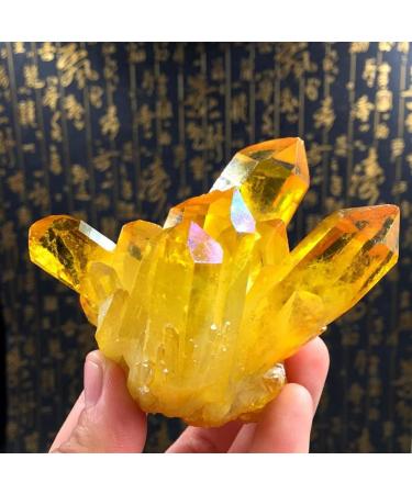 Citrine Natural Citrine Cluster Rough Ore Degaussing Crystal Stone Aquarium Stone Ornaments Quartz Crystal Cluster Specimen (Size : 200g) - Buy Online on GoSupps.com