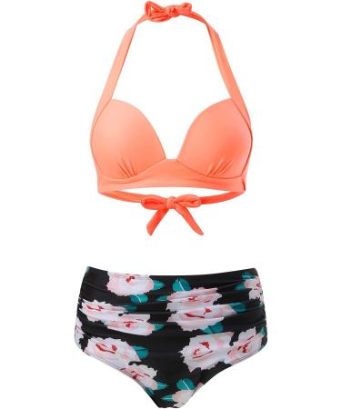 Women's Bikini Sets Pleated Bikini Swimsuits 2 Piece Swimwear Vintage 50s Brazilian Cheeky Swimming Bottom Bathing Suit Swimming Costume 3620-sgnbd-5-ag L - Buy Online on GoSupps.com