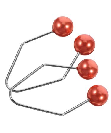FRCOLOR 1 Pair Dimple Trainer Exerciser Beauty Tools Exercise Lips Trainer Tool Personal Face Trainer Jaw Trainer Facial Tool Alloy Red Exercise Device Thin Face 4.30X2.50X0.80CM Red