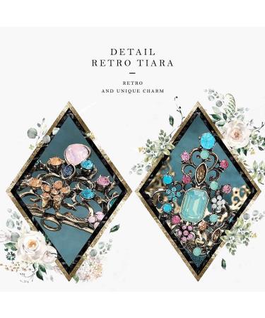 Yean Baroque Rhinestone Bridal Queen Crown - Crystal Wedding Tiara for Women - Buy Online on GoSupps.com