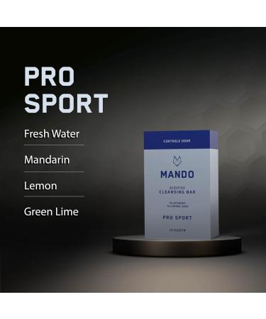Mando Whole Body Deodorant For Men - 2-Pack Smooth Solid Stick and Acidified Cleansing Bar - Pro Sport Scent - Aluminum Free Baking Soda Free Skin Safe - Removes Odor Better than Soap - Moisturizing - Buy Online on GoSupps.com