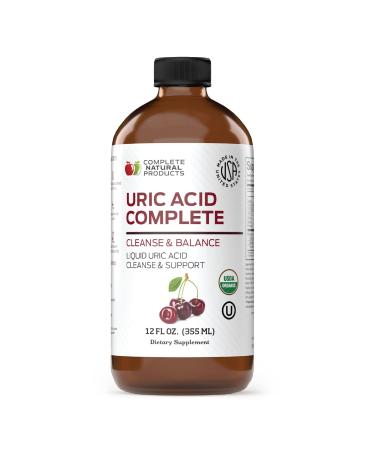 Complete Natural Uric Acid Complete - Liquid Supplement to Support Uric Acid Cleanse  Kidney Health & Blood Circulation with Apple Cider Vinegar  Tart Cherry  Beet Root  Lemon  Cinnamon - 12oz 12 Fl Oz (Pack of 1)