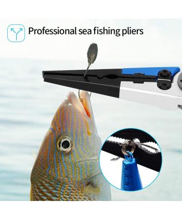 SOUFORCE Spring Bearing Fishing Pliers: Multi Functional Tool with Sheath & Anti-Lost Rope for Saltwater Fishing - Hook Remover, Line Cutter, Crimp, Split Ring Tool - Buy Online on GoSupps.com