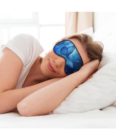 Blue Butterfly Print Eye Mask - Ultra-Soft Light-Blocking for Comfort & Restful Sleep | International Shipping - Buy Online on GoSupps.com