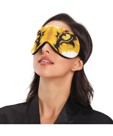 Lion Eyes Sleep Mask - Comfortable Light Blocking Eye Mask for Women & Men - Adjustable Strap for Travel, Shift Work - Night Blindfold - Buy Online on GoSupps.com