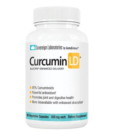 Liposomal Organic Curcumin - BioPerine Free to Prevent GI Issues - 500mg, 60 Veg Caps, Gluten Free, No Fillers - Supports Healthy Joints, Anti-Inflammatory - 95% Curcuminoids - 2 Month Supply