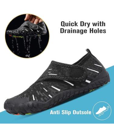 CIOR Kids Water Shoes - Lightweight Aqua Sneakers for Boys & Girls | Fast Dry Athletic Shoes (Big Kid Size 4, Black/White) - Buy Online on GoSupps.com