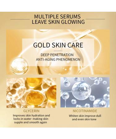 24K Gold Serum - Anti-Aging & Anti-Wrinkle Face Moisturizer | Gold Niacinamide Liquid for Beautiful Skin | 30ml - International Shipping Available - Buy Online on GoSupps.com