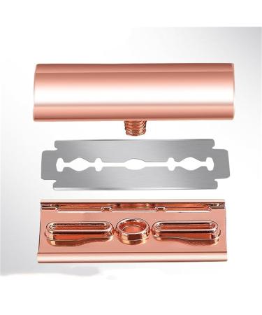 Jodial Safety Razor for Men & Women - Rose Gold Double Edge Razor with 10 Platinum Blades | International Shipping Available - Buy Online on GoSupps.com