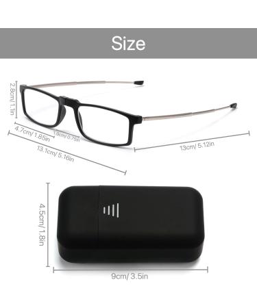 Buy VANANA Foldable Blue Light Blocking Reading Glasses - Portable & Stylish for Men & Women | 2.0x Magnification - Buy Online on GoSupps.com