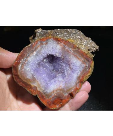 Natural Crystal Rough Red Battle Blood Agate Rough China Agate Crystal Achat Geode Specimen 392g RD35