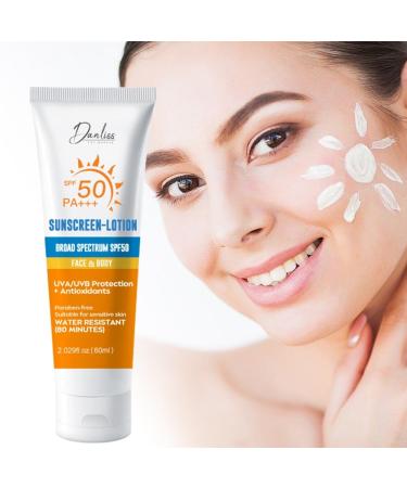 Sunscreen Spray SPF 50 Clear Face Liquid Lotion Sunscreen Broad Spectrum SPF Hyaluronic Acid Hydrate Moisturizing Face Sunscreen Travel Size Sunscreen