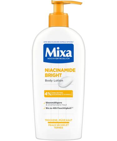 Mixa Mixa Moisturizing Body Lotion Suitable for Face Body and Hands Suitable for Dry and Tired Skin Niacinamide Bright Hypoallergenic 250ml