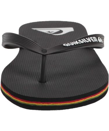 Quiksilver Men's Molokai 3 Point Flip Flop Sandal - Size 10 - Black/Red/Green - Buy Online on GoSupps.com