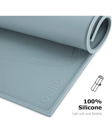 Ohmo Bowl Pad for Small Dogs & Cats | Non-Slip Waterproof Silicone Feed Pad 48x30cm - Light Blue | International Shipping Available - Buy Online on GoSupps.com