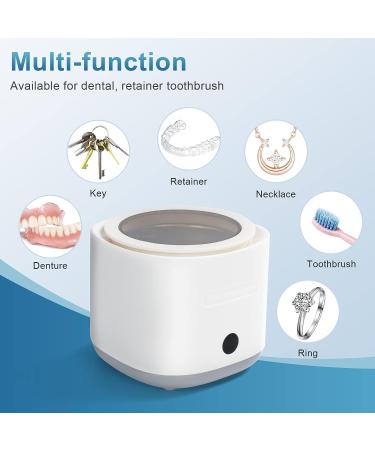 Portable Ultrasonic Cleaner 30W w/ 24 Cleaning Tablets - 5 Min to Clean Retainers, Mouth Guards, Dentures & Jewelry | 42kHz Upgrade - Buy Online on GoSupps.com
