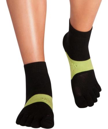 Knitido Sports Toe Socks Marathon TS - Black/Green Running Socks with Grip (Size 43-46) for Ultimate Comfort & Performance - Buy Online on GoSupps.com