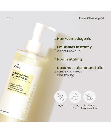 Elvira Pore Control Cleansing Oil - Fragrance-Free Makeup Remover for Sensitive Skin Blackhead Removal & Hydrating Korean Skincare - Buy Online on GoSupps.com