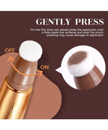 Highlighter Wand - 15ml Multifunctional Bronzer Pen Makeup Creamy Texture Highlighting Shade Makeup with Air Cushion Applicator Coatuiyo - Buy Online on GoSupps.com