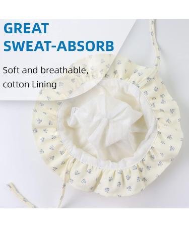 XIAOHAWANG Baby Girl Sun Hat | Embroidered Flowers | Toddler Bucket Hat for Infant Girls 0-3 Months | Beige Flower Design - Buy Online on GoSupps.com