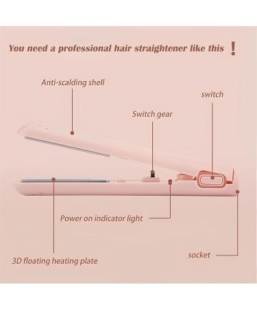 Mini Dual-Purpose Curling Iron | Portable Ceramic Hair Curler & Straightener | 2-in-1 Travel Rechargeable Wand for All Hair Types - Buy Online on GoSupps.com