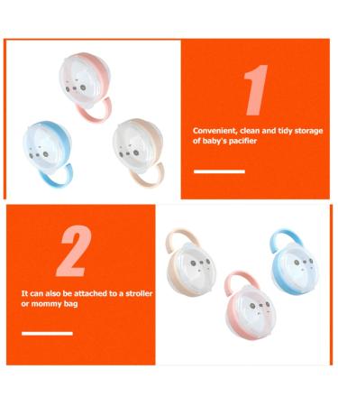 3 Series Box Schnullerbox & Clips for Baby Girls - Cute Pacifier Holder Etui & Caricature Cases | International Shipping - Buy Online on GoSupps.com