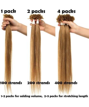 20" Keratin Pre Bonded Human Hair Extensions 100 Strands (#2 Dark Brown 50g) - Buy Online on GoSupps.com
