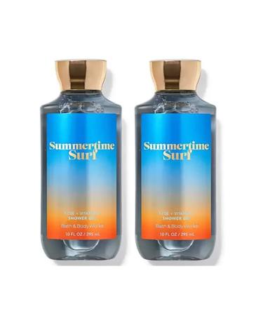 Bath & Body Works Summertime Surf Shower Gel Gift Sets 10 Oz 2 Pack (Summertime Surf) 1.25 pounds Summertime Surf 10 Fl Oz