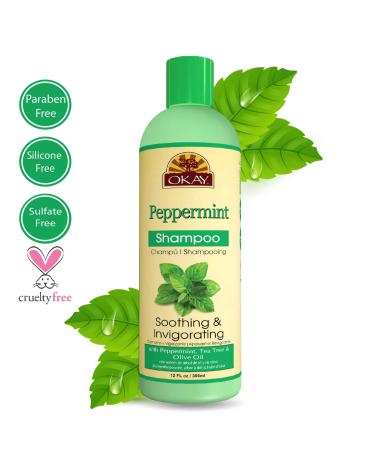 OKAY Peppermint Soothing & Invigorating Shampoo - 12oz / 355ml | Buy Internationally - Buy Online on GoSupps.com