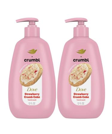 Dove X Crumbl Moisturizing Liquid Hand Wash Strawberry Crumb Cake | 2-pack of 12 oz Hand Wash with Pump | Limited Edition (Strawberry Crumb Cake)