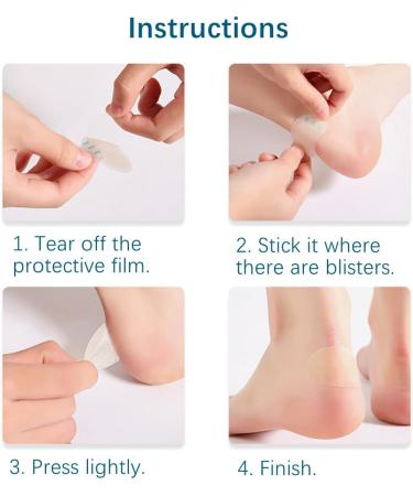 15Pcs Hydrocolloid Blister Plasters - Invisible Gel Cushion for Heel, Foot, Toe - Skin Guard - Rectangle Styles - Buy Online on GoSupps.com