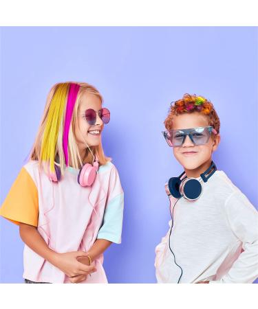 Jim&Gloria Dustless Hair Chalk Set for Girls with Clip-on Colored Hair, Mermaid Brushes, Glitters - Temporary Hair Dye Kit for Kids & Teens | Unique Trendy Gifts for Teenage Girls - Set of 17 - Buy Online on GoSupps.com