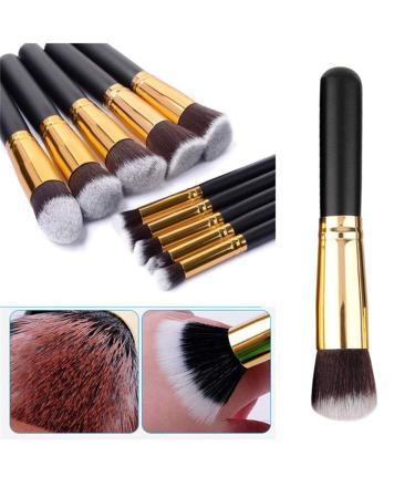 GLAMZA 10pcs Professional Makeup Brushes Set | Premium Synthetic Foundation & Concealer Brushes - Perfect for Flawless Application - Buy Online on GoSupps.com