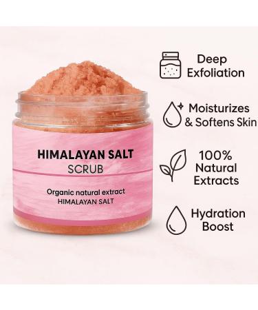 Hydrating Himalayan Salt Body & Facial Scrub Deep-Cleansing Exfoliator That Moisturizes & Softens Skin Gentle Natural Grains for Clear Smooth Skin (All Skin Types) 8 oz - Buy Online on GoSupps.com