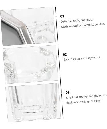 FRCOLOR Art nail art crystal cup Acrylic liquid container Powder dish clear tumbler transparent nail polish glass dapping dish powder nail crystal Nail Liquid Dish Nail Liquid Nail - Buy Online on GoSupps.com