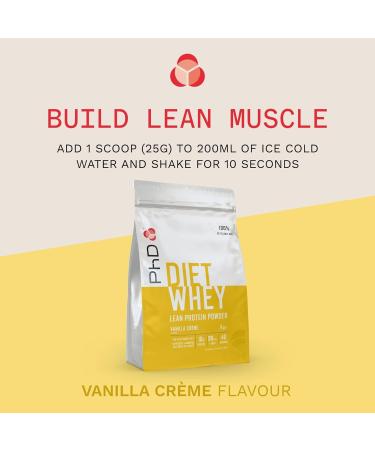 PhD Nutrition Diet Whey Vanilla Cr me Protein Powder - 40 Servings (1kg) - Buy Online on GoSupps.com