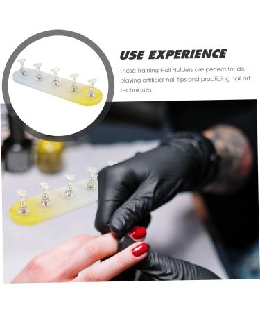 minkissy 1 Set Nail Practice Holder Nail Display Stand Nail Rest Practice Nail Stand Artificial Nail Holder Decor Fake Nails Press on Nails Rack Beauty Nail Racks for Nail Painting Nail Art 12.8x3.7cm As Shown - Buy Online on GoSupps.com