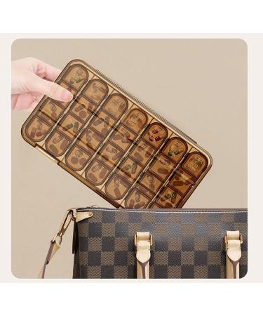 7-Day Pill Box & Cutter - Portable Moisture-Proof Medicine Storage | Transparent Black - Ideal for Travel - Buy Online on GoSupps.com