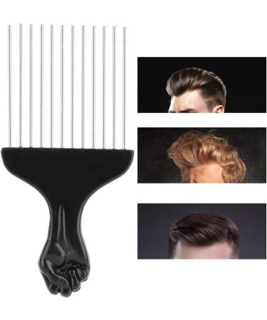 Black Fork Comb Stainless Steel Needle Hair Styling Comb for Straight Hair Hair Dying - Buy Online on GoSupps.com