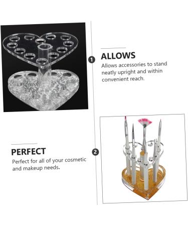 NOLITOY 2pcs Nail Art Heart Pen Holder Eyeliner Pencil Pinceles Para U as Acrilicas Eyeliner Stand Bracket - Buy Online on GoSupps.com
