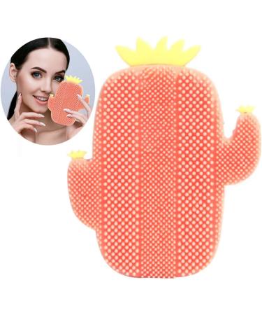 Silicone Manual Face Brush Cactus Design Professional Small Portable Reusable Facial Cleanser Scrubber - Buy Online on GoSupps.com