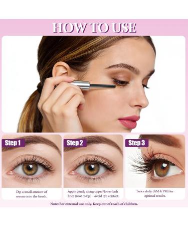 AUYAO Eyelash serum for thin and brittle eyelashes natural eyelash serum for faster eyelash growth fuller growth promoting eyelash growth lengthening and strength 5 ml - Buy Online on GoSupps.com