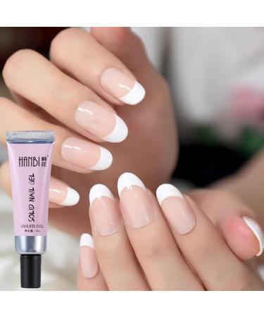 Solid Nail Gel - Nail Extension Gel Portable Nail Tips Solid Gel Press on Nails Solid Glue Gel for Fake Nails Curing Needed Home Use Kshsaa - Buy Online on GoSupps.com