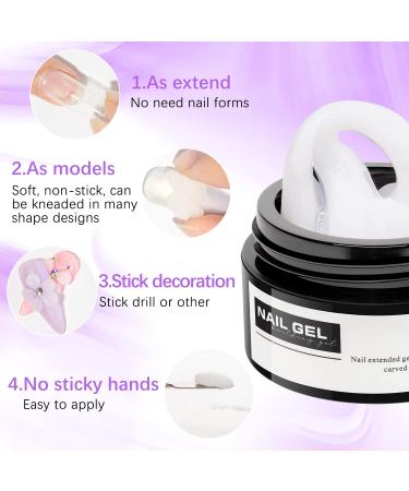 SUPWEE Solid Builder Gel 14g - White Non-Stick Nail Extension for DIY Nail Art - Buy Online on GoSupps.com
