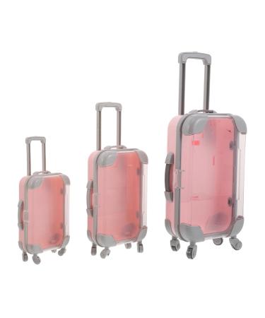 Lot de 3 Bo tes de Rangement pour Faux Cils en ABS Rose Mini Valisettes Transparentes de Voyage Organisateur Compact Multifonction pour Extensions de Cils tuis L gers et