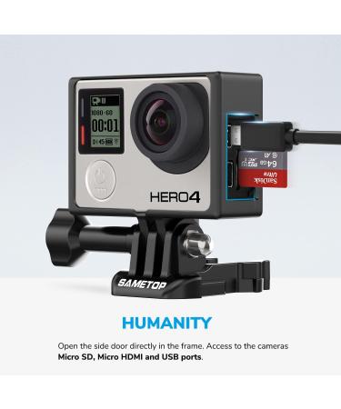 Sametop Frame Mount Housing with Lens Cap for GoPro Hero 4 3+ 3 - International Shipping Available - Buy Online on GoSupps.com
